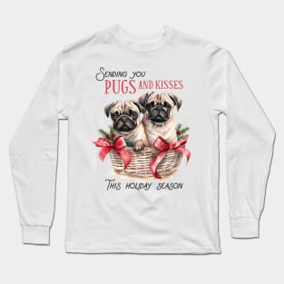 Christmas dog pug Long Sleeve T-Shirt